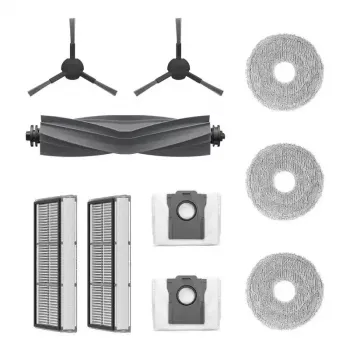 MOVA E30 Ultra Conjunto de acessórios – Conjunto completo de peças de substituição com escova principal, escovas laterais, filtros HEPA, panos de limpeza e ferramenta de limpeza