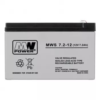 Bateria UPS MPL Power Elektro MWS 7.2-12 chumbo-ácido VRLA AGM 7.2Ah 12V