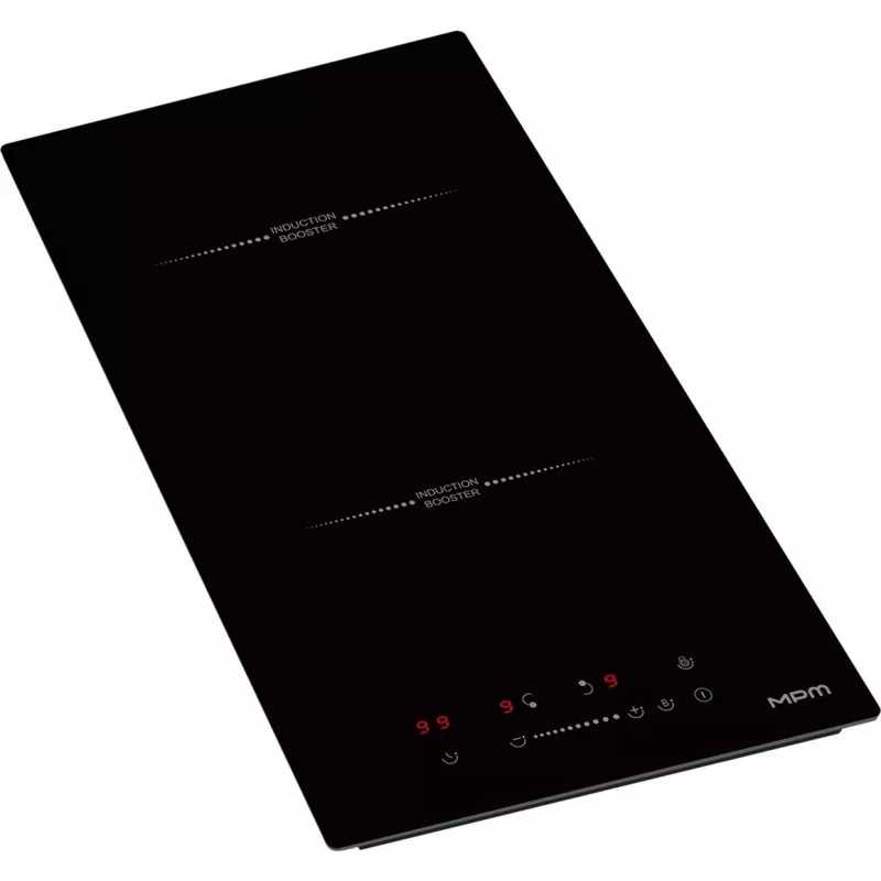 Placa de indução de encastrar MPM MPM-30-IM-18 29 cm preta 2 zonas com controlo tátil