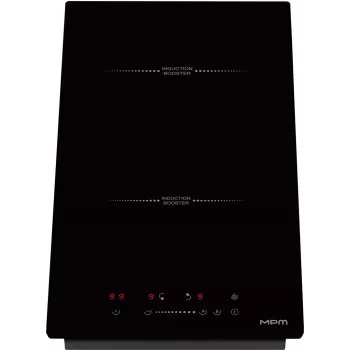 Placa de indução de encastrar MPM MPM-30-IM-18 29 cm preta 2 zonas com controlo tátil