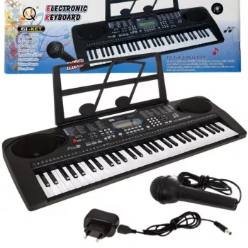 MQ 6159 UFB Teclado didático de 61 teclas para crianças com microfone