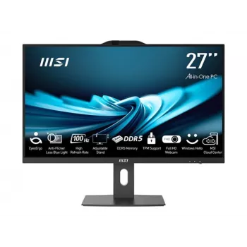 MSI All-in-One PRO AP272P 14M-496EU - 27 polegadas Full HD IPS, Intel Core i5-14400, 16GB RAM, 512GB SSD, Windows 11 Pro, preto