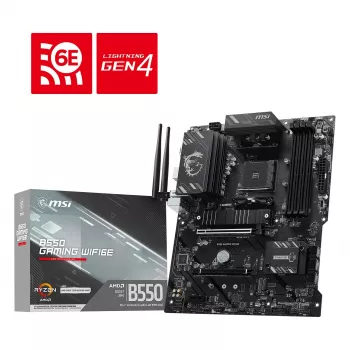 Placa-mãe MSI B550 GAMING WIFI6E - AMD B550, socket AM4, ATX, DDR4, Wi-Fi 6E