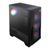 Caixa de gaming mid-tower ATX MSI MAG FORGE 130A Airflow - preto, vidro temperado, 4 ventoinhas ARGB