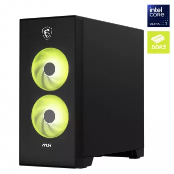 MSI MAG Infinite S AI 2nd 2NVM5-003AT PC de Secretária Gaming - Intel Core Ultra 5 225F, RTX 5060 Ti, 16GB DDR5, 1TB SSD, Windows 11 Home, preto/transparente