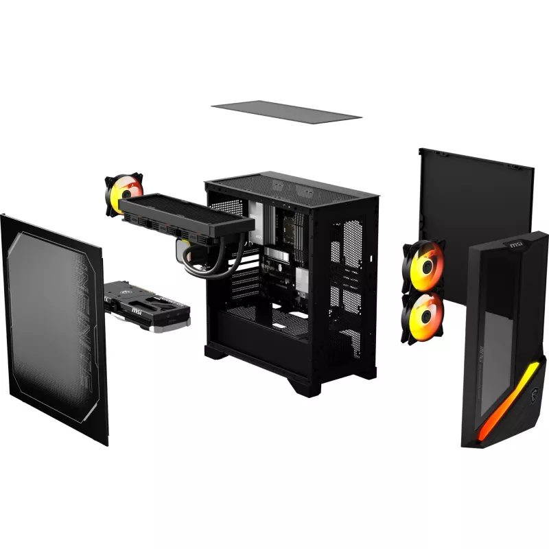 MSI MPG Infinite Z3 X3D PC de secretária gaming, AMD Ryzen 7 7800X3D, 32GB DDR5, 1TB NVMe SSD, NVIDIA GeForce RTX 4070 Ti, Windows 11 Home, preto