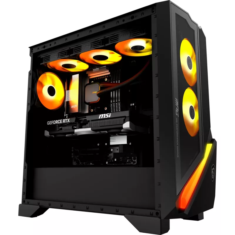 MSI MPG Infinite Z3 X3D PC de secretária gaming, AMD Ryzen 7 7800X3D, 32GB DDR5, 1TB NVMe SSD, NVIDIA GeForce RTX 4070 Ti, Windows 11 Home, preto