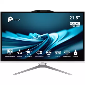 MSI Pro AP222T 14MA-606XEU All-in-One PC, Intel Core i3-14100, 21,5 inch Full HD, 8GB DDR4, 512GB SSD, sem SO