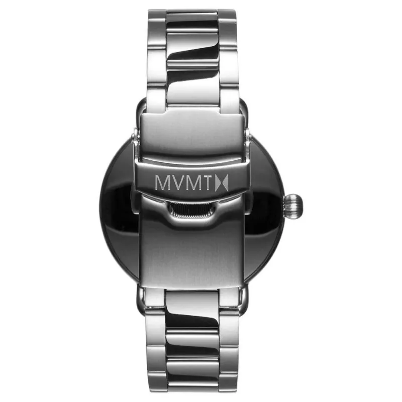 Relógio MVMT D-FR01-S 36mm quartzo suíço mostrador branco bracelete de pele preta