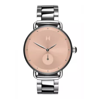 Relógio MVMT D-FR01-S 36mm quartzo suíço mostrador branco bracelete de pele preta