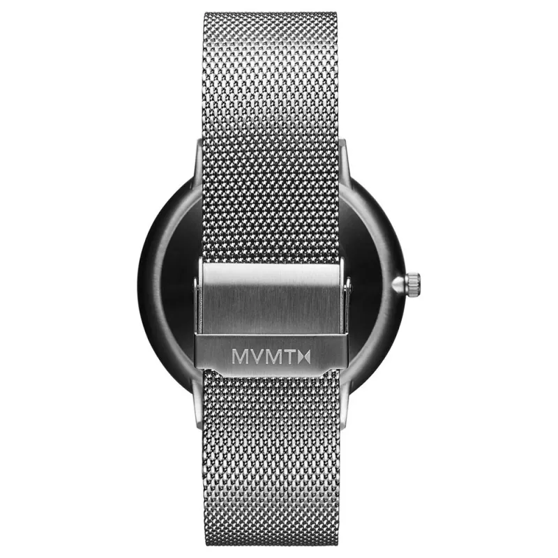 MVMT relógio de homem automático 28000089-D 42mm caixa de aço inoxidável bracelete de pele preta