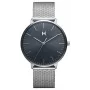 MVMT relógio de homem automático 28000089-D 42mm caixa de aço inoxidável bracelete de pele preta