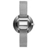 MVMT relógio de senhora analógico de quartzo D-FB01-S Signature 32mm bracelete de malha milanesa de aço inoxidável prateada