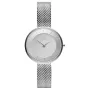 MVMT relógio de senhora analógico de quartzo D-FB01-S Signature 32mm bracelete de malha milanesa de aço inoxidável prateada
