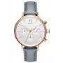 MVMT Relógio Nova Chrono para mulher 38mm ouro rosa aço inoxidável pele verde D-FC01-RGGR