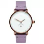 Relógio MVMT mulher Nova Chrono D-FR01-RGPU 36mm ouro rosa aço inoxidável pele roxa