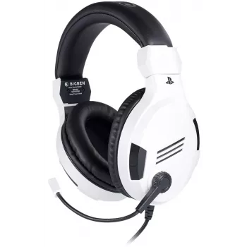 Headset gaming NACON PS4 V3 branco - auscultadores over-ear com fios e microfone para PlayStation 4, PC, dispositivos móveis