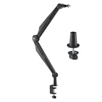 Suporte universal de microfone NanoRS com adaptador de rosca de 3/8 polegada e 5/8 polegada, carga de 1 kg, rotação 360°