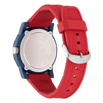 Relógio de quartzo analógico Nautica Atlantic para homem NAPATF204 mostrador azul bracelete de silicone azul 42,5mm