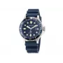 Relógio Nautica Coral Bay homem mergulho NAPCBS304 43mm pulseira de silicone azul