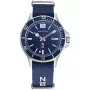 Nautica Relógio para homem NAPABS904 quartzo analógico 43mm bracelete de silicone azul