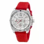 Nautica cronógrafo de homem Pacific Beach com mostrador azul e bracelete de silicone NAPTCF205