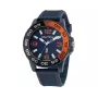 Nautica Relógio cronógrafo de quartzo de homem NAPFWS302 45 mm mostrador azul bracelete de silicone