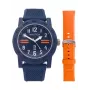 Nautica relógio de homem NAPATS306 42,5mm mostrador azul bracelete de silicone