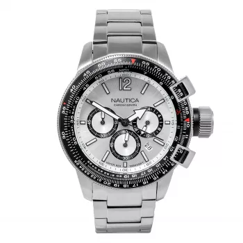 Relógio de homem Nautica NAPBFCF04 46 mm cronógrafo em silicone azul