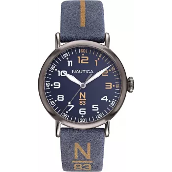 Relógio de homem NAUTICA NAPWLF919 40 mm mostrador azul bracelete de silicone