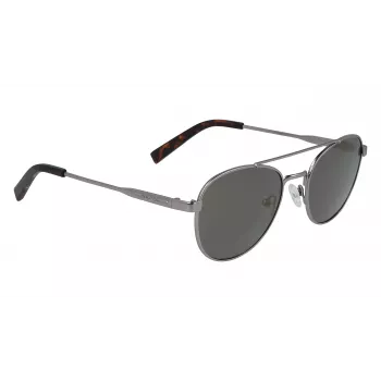 Nautica N4641SP-030 Óculos de sol retangulares para homem, armação preta mate, lentes cinzentas, 53 mm