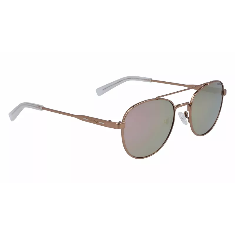 Nautica N4641SP-785 Óculos de sol retangulares polarizados de homem, castanho tartaruga, 53 mm