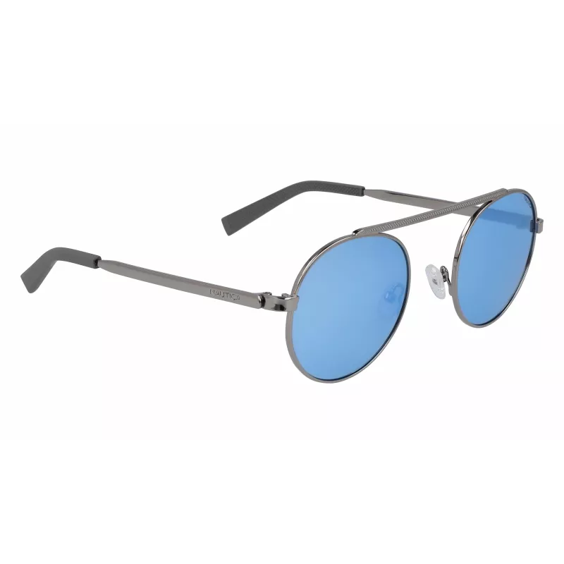 Nautica N4643SP-035 Óculos de sol polarizados para homem - Armação preta Lentes cinzentas 51mm