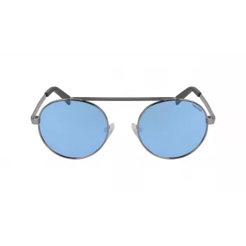 Nautica N4643SP-035 Óculos de sol polarizados para homem - Armação preta Lentes cinzentas 51mm