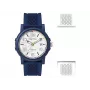 Relógio de homem Nautica NABLEME02 quartzo analógico mostrador azul bracelete de silicone azul 38mm