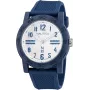 Nautica NAPATS301 relógio de homem analógico de quartzo 42,5mm mostrador azul bracelete de silicone