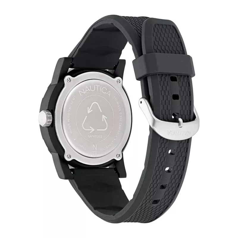 Nautica Pacific Beach Relógio para homem quartzo analógico NAPATS303 azul silicone 42,5mm