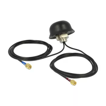 NAVILOCK Antena Multibanda GPS GSM UMTS LTE SMA 2-5 dBi 2x2m RG-174 Omnidirecional para Montagem em Telhado Exterior