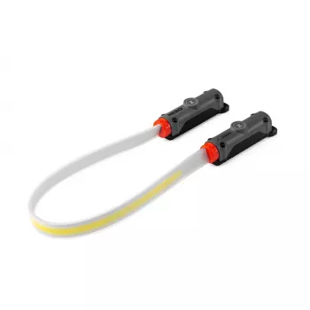 Lanterna frontal NEBO Bando 1K Strap Light 1000 lúmenes recarregável USB-C com base magnética - Cinzento