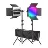 NEEWER 2×660 PRO II Kit de luz de vídeo LED RGB com 2×200cm de tripé de iluminação