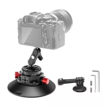 NEEWER CA013 Suporte com Ventosa e Parafuso de 1/4 Polegadas para Câmaras de Ação (DJI Action, GoPro, Insta360)