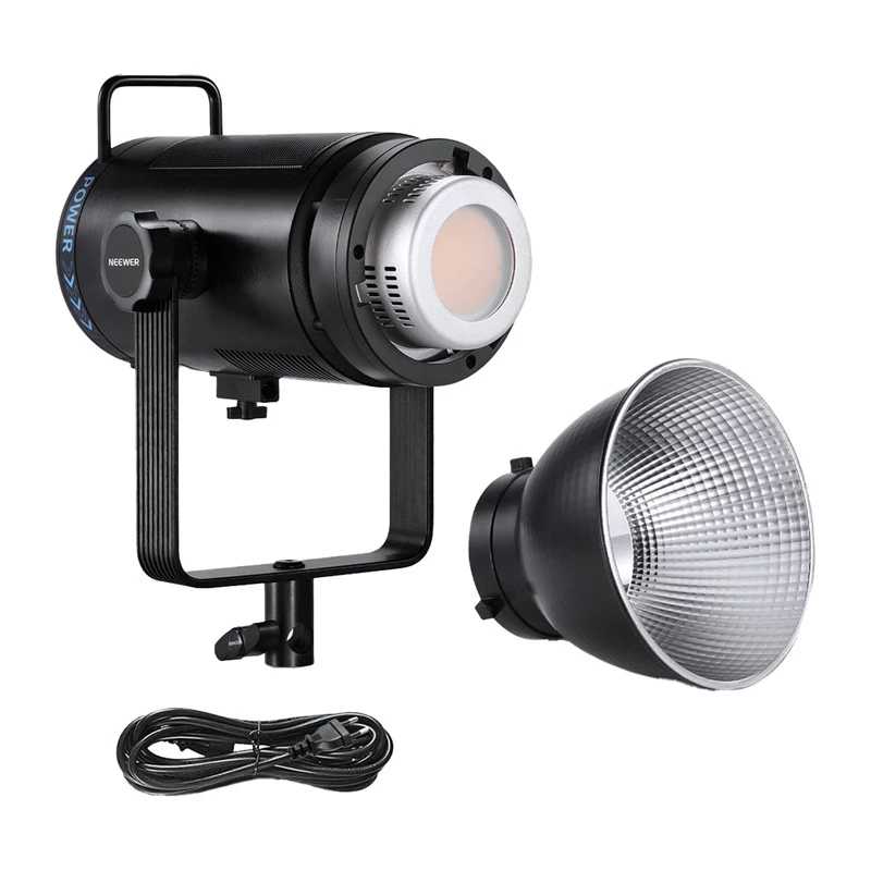 Neewer CB200C Luz de vídeo LED RGB 200W, 2500K-10000K, CRI/TLCI ≥97, encaixe Bowens, controlo por App e DMX