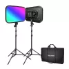 Kit de iluminação LED vídeo NEEWER RGB168 RGB, pack de 2 60W 2500-8500K