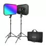 Kit de iluminação LED vídeo NEEWER RGB168 RGB, pack de 2 60W 2500-8500K