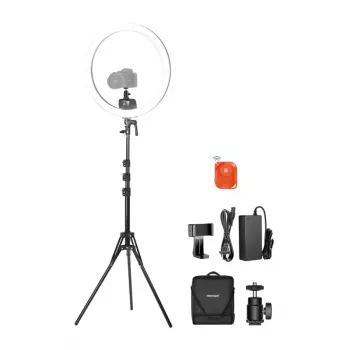Kit selfie NEEWER SRP18C de 17 cm com luz LED redonda para telemóvel