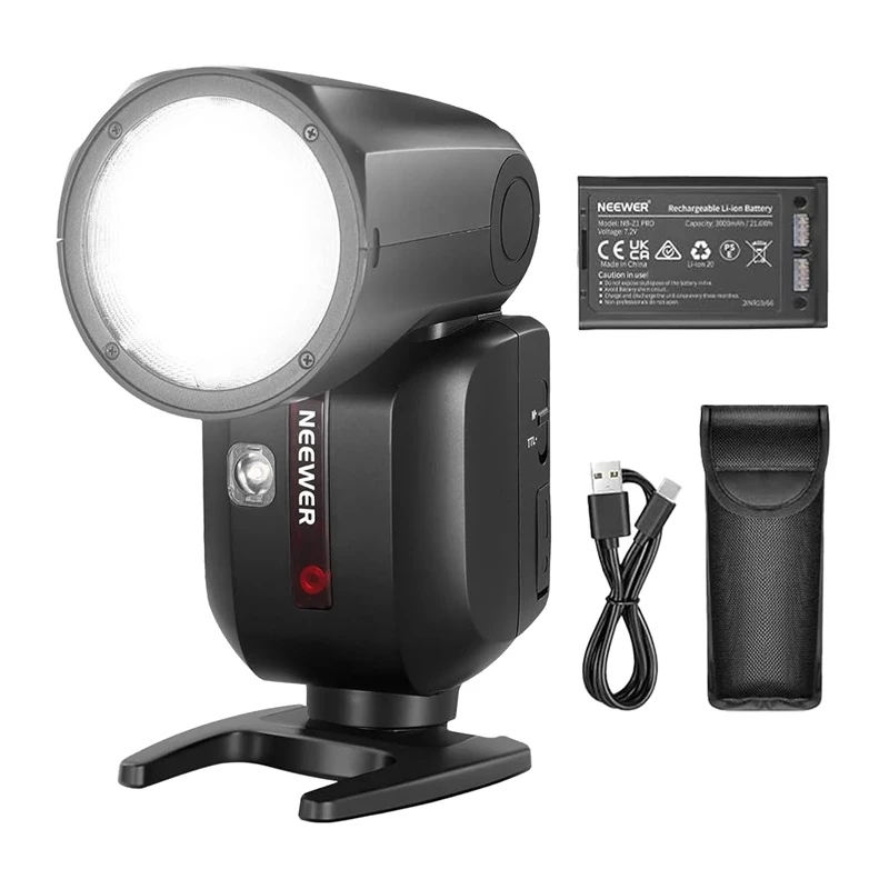 Flash Speedlite de cabeça redonda TTL Neewer Z2-C para Canon