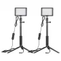 Conjunto de duas luzes LED de vídeo NEEWER ZC-10S com filtros e tripés