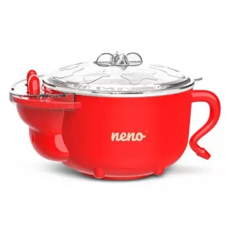 Neno Mucca Conjunto de alimentação térmica com 2 tigelas, talheres e controlo de temperatura