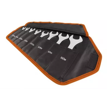 NEO TOOLS 09-860 Chave inglesa ajustável 250 mm aço cromo-vanádio com cabo de duas componentes, DIN 3117, abertura máxima 30 mm, preto/cinzento
