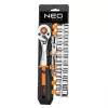 Conjunto de chaves de caixa NEO Tools 10-020 219 peças cromo-vanádio com encaixes de 1/4